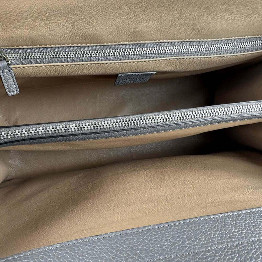 GUCCI Gray Leather Shoulder Bag - Picture 5 of 14